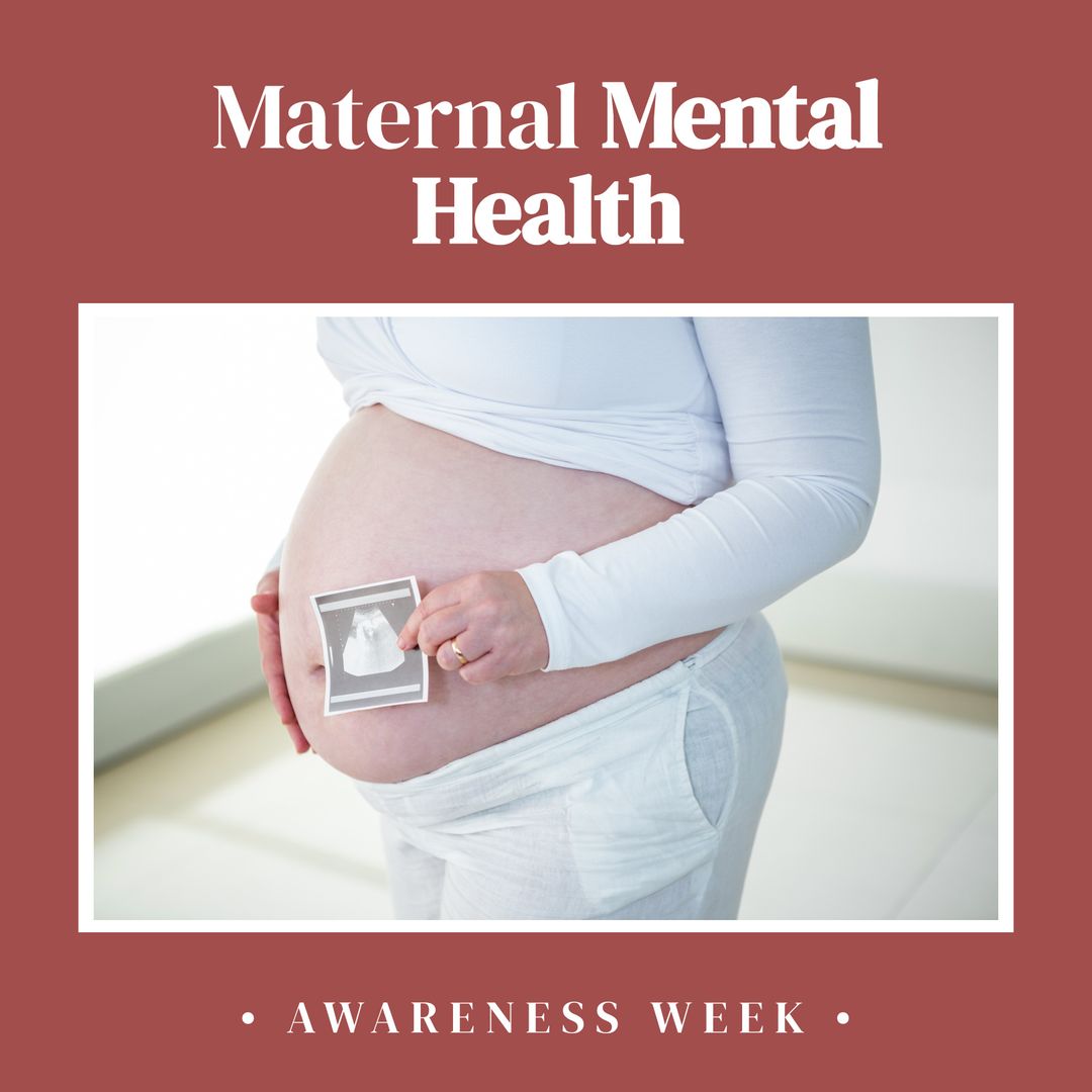 Expectant Mother Holding Ultrasound for Maternal Mental Health Awareness