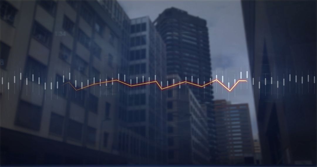 Financial Data Analytics Overlay on Urban Cityscape