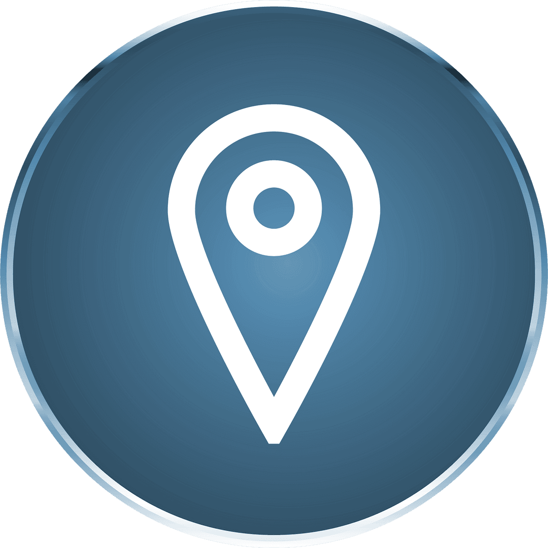 Transparent Blue Map Pin Icon on Digital Background