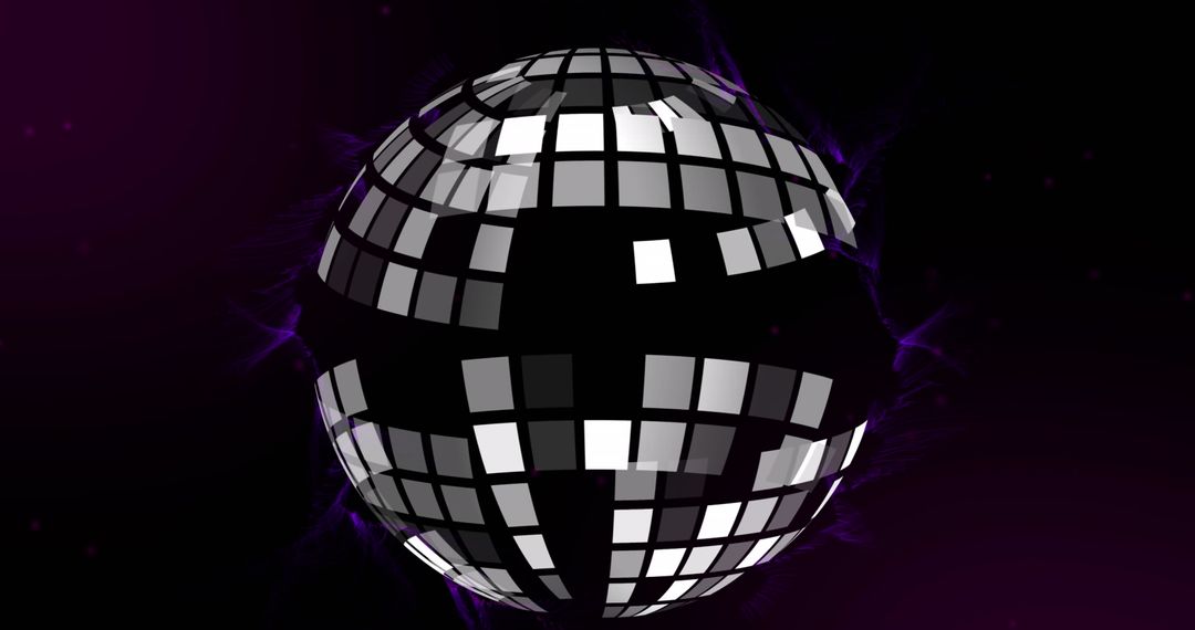 Abstract 3D Spinning Globe on Dark Background