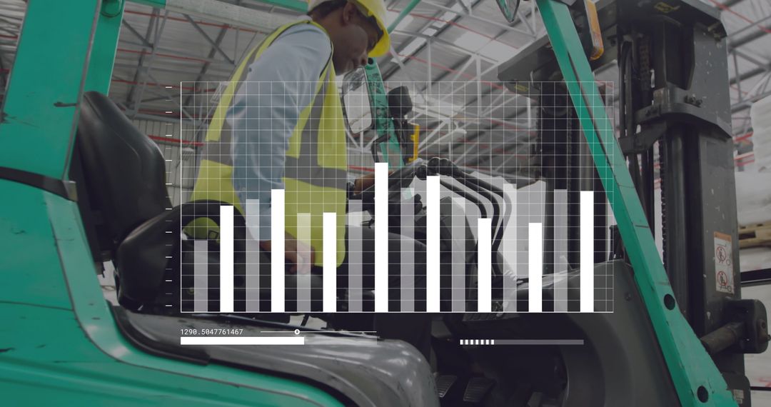 Warehouse Worker Handling Data Innovation in Logistics