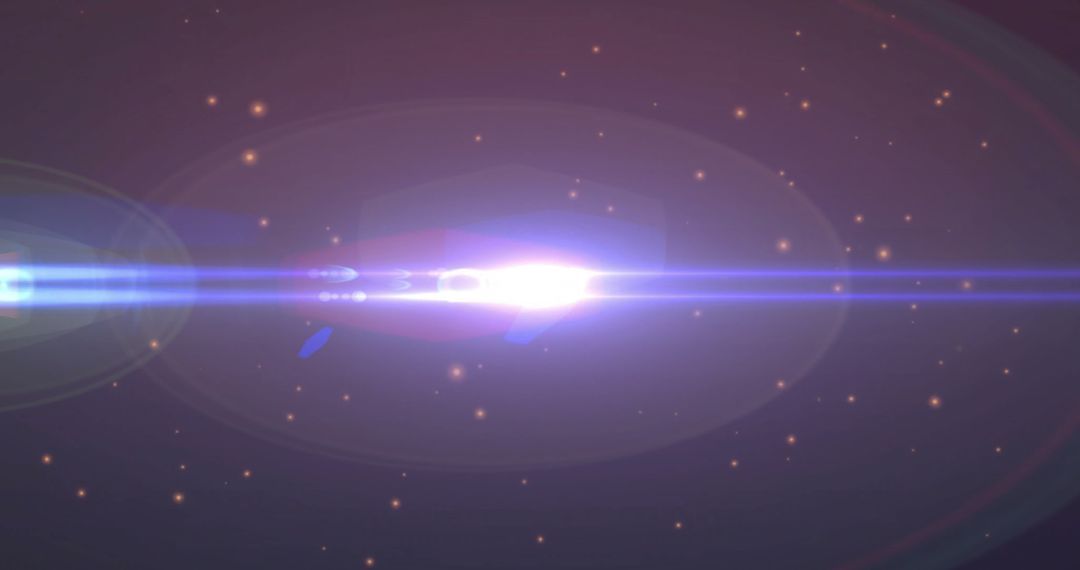 Motion of Glowing Light Spots on Dark Space Background