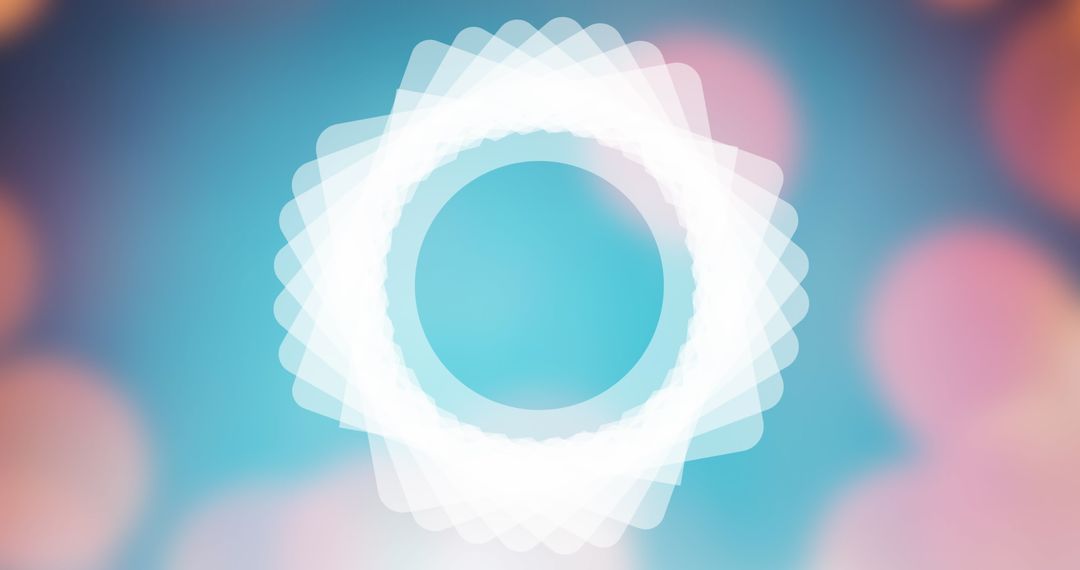 Abstract Layered Pattern on Vivid Gradient Background