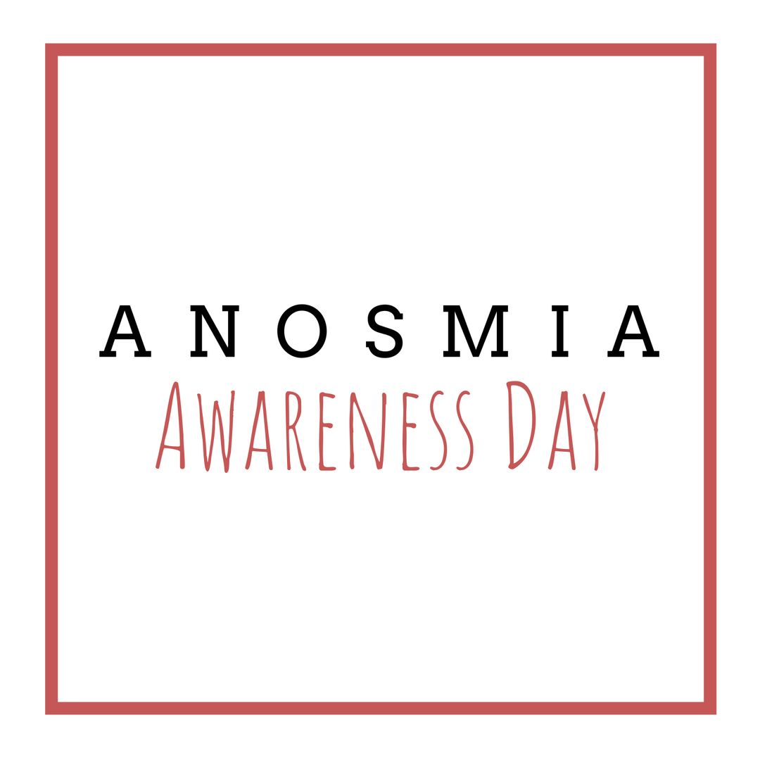 Anosmia Awareness Day Conceptual Poster on White Background