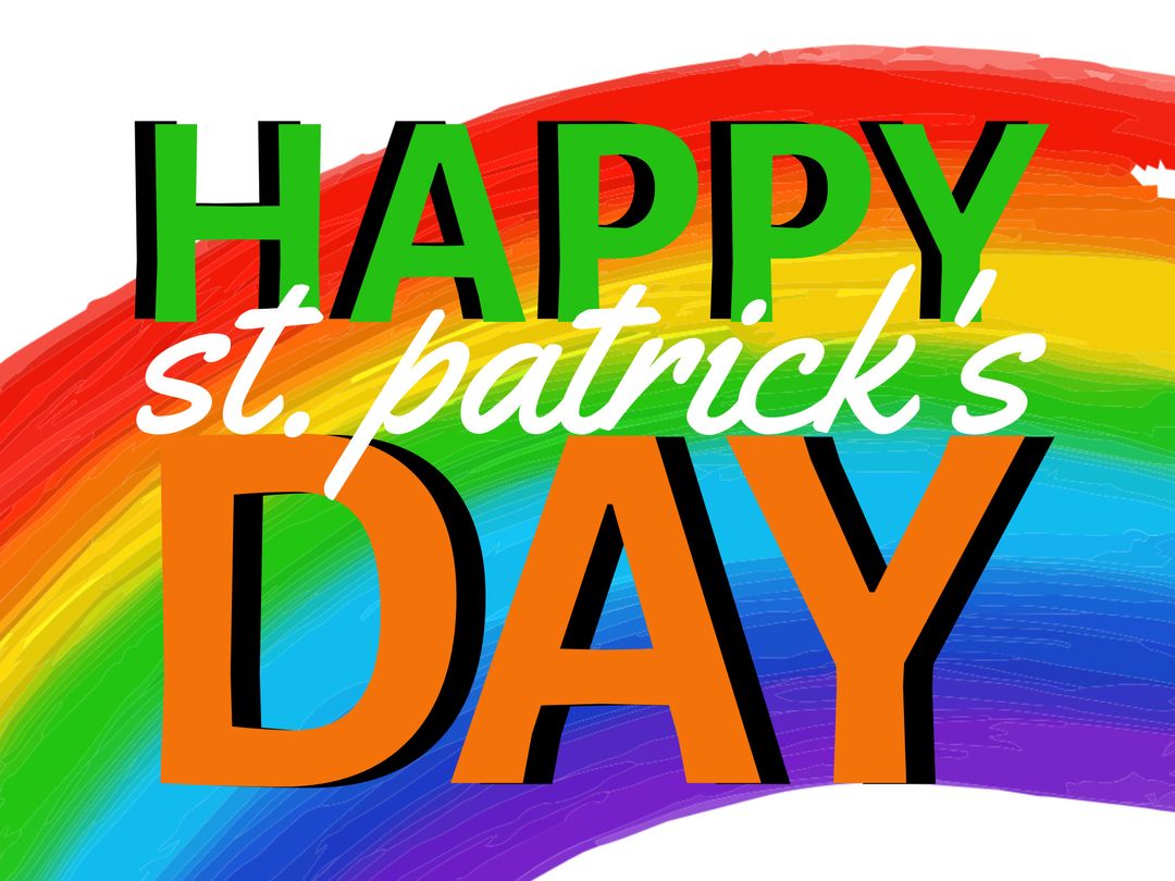 Vibrant Rainbow St. Patrick's Day Celebration Design