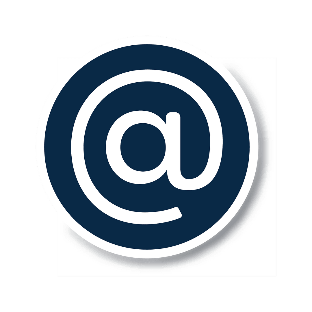 Digital At Symbol Illustration on Transparent Background