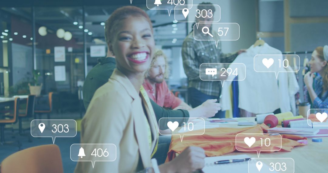 Diverse Business Team Collaborating with Digital Media Interface