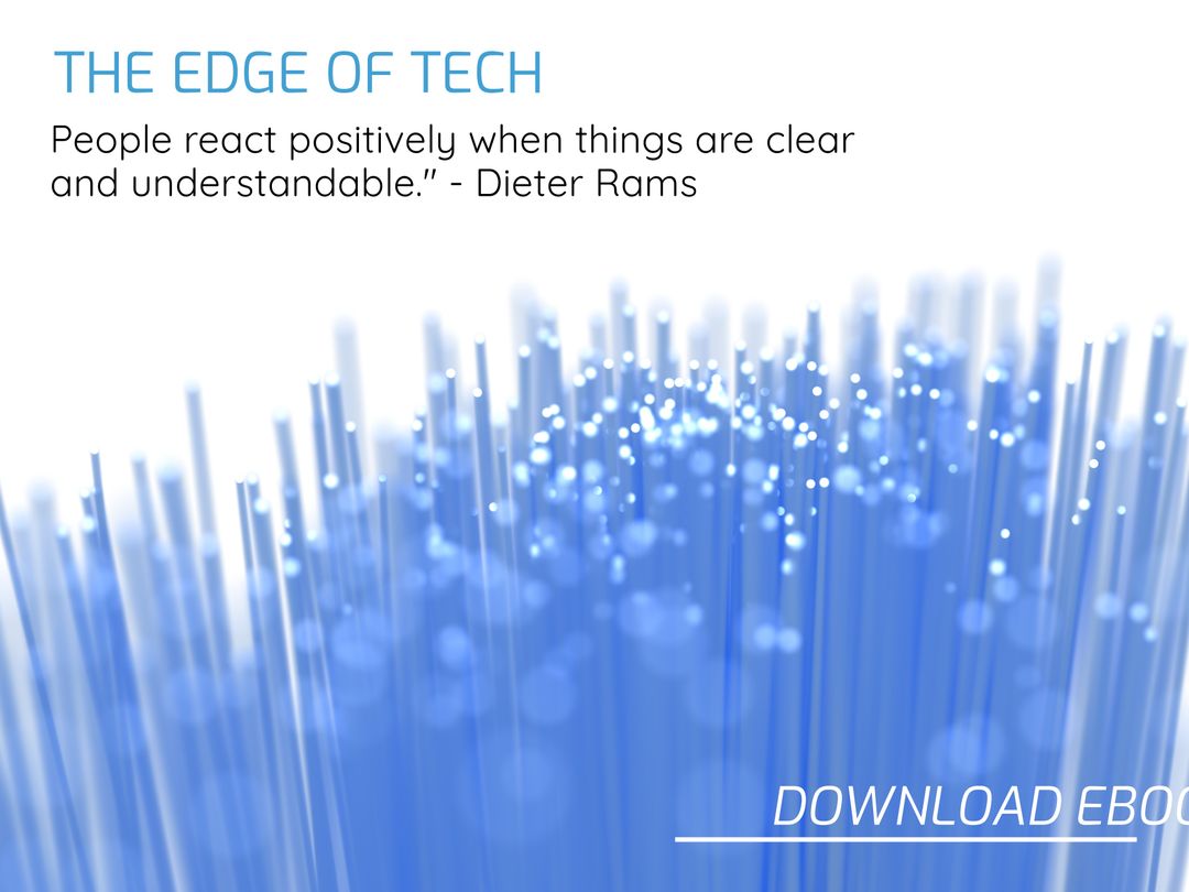 Innovative Tech Design with Blue Fibrous Patterns