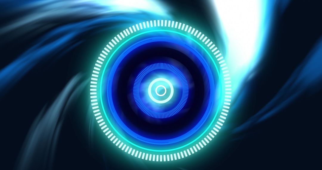 Cyber Digital Interface with Vibrant Circular Design