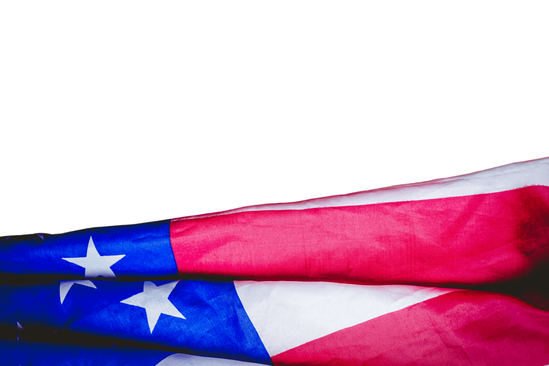 USA National Flag Illustration on Transparent Background