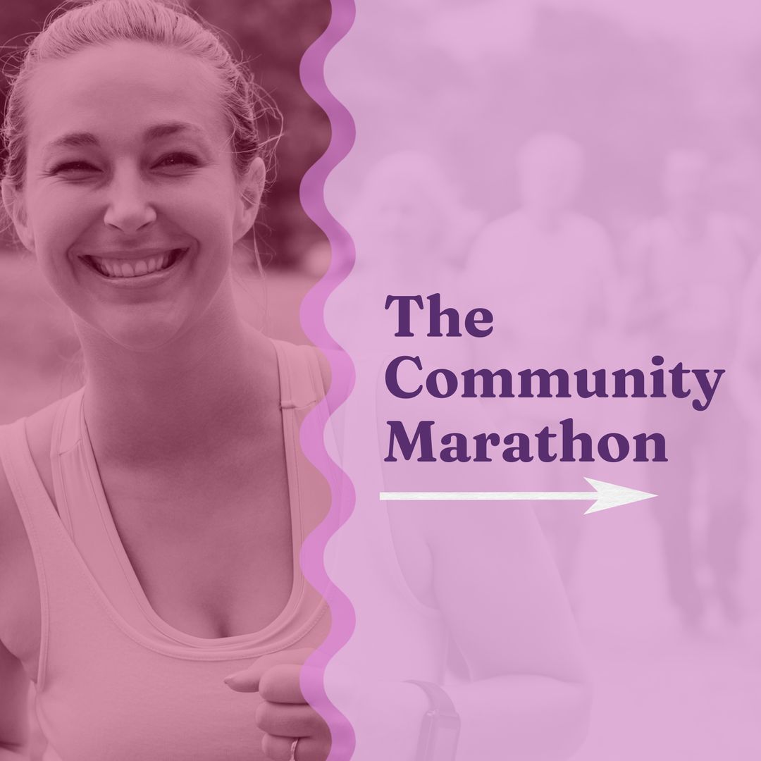Smiling Runners in Vibrant Community Marathon