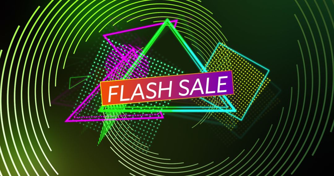 Bright Geometric Flash Sale Digital Banner