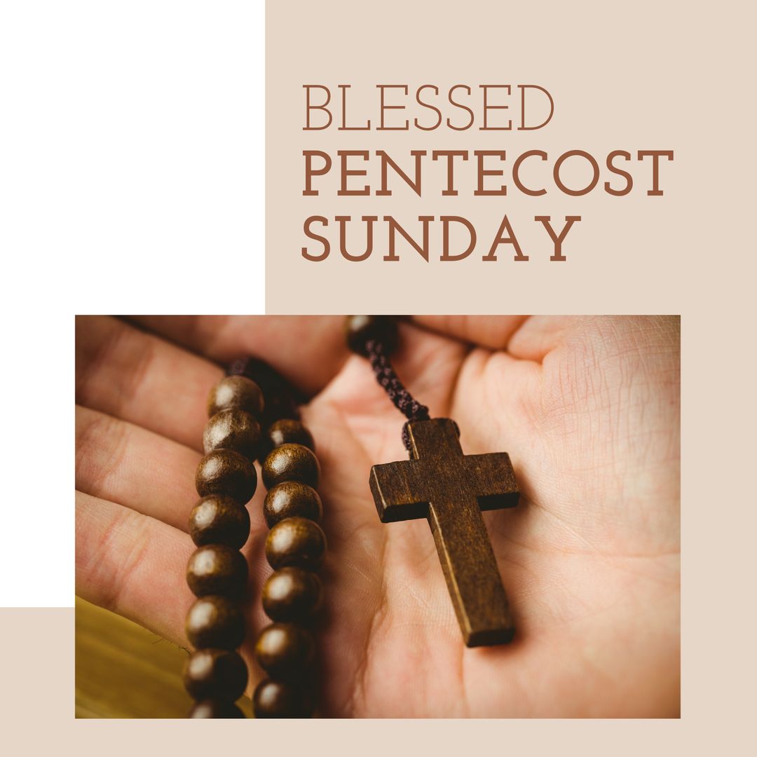 Pentecost Sunday Celebration with Rosary in Hand - Download Free Stock Templates Pikwizard.com