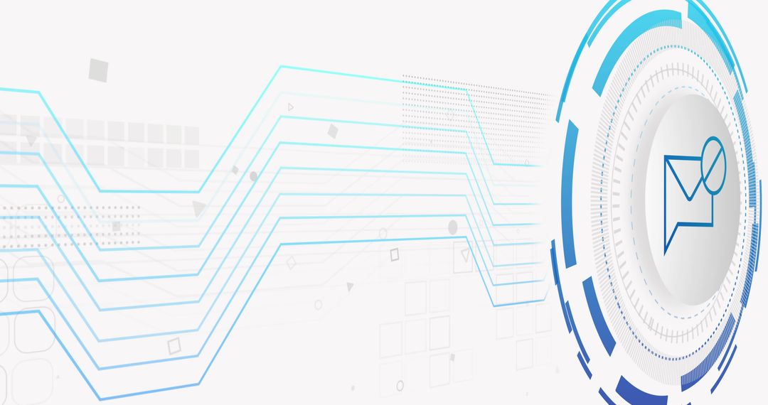 Futuristic Digital Envelope and Network Connections