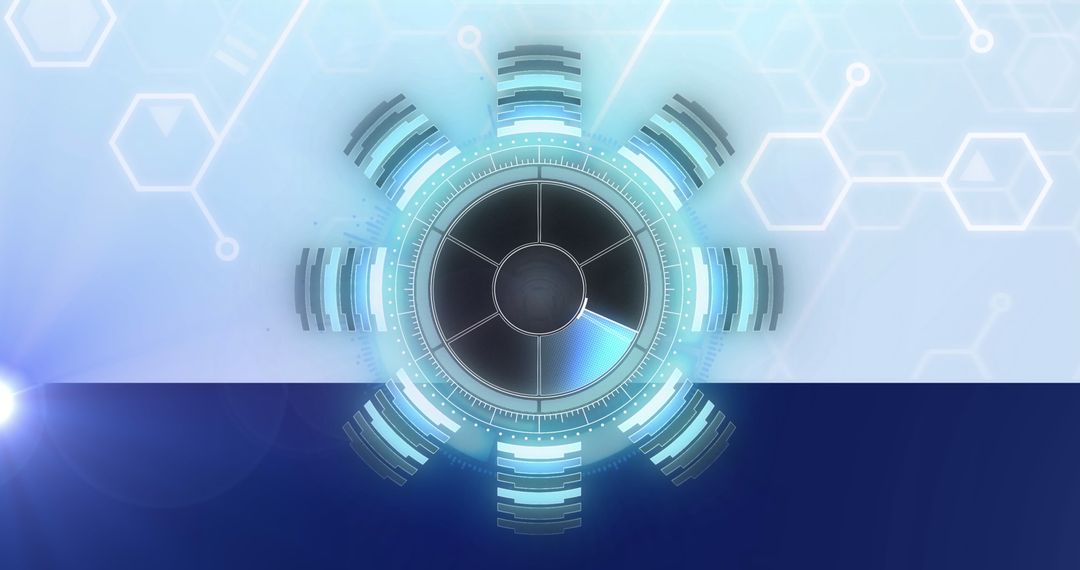 Futuristic Digital Interface with Radar and Chemical Formulas