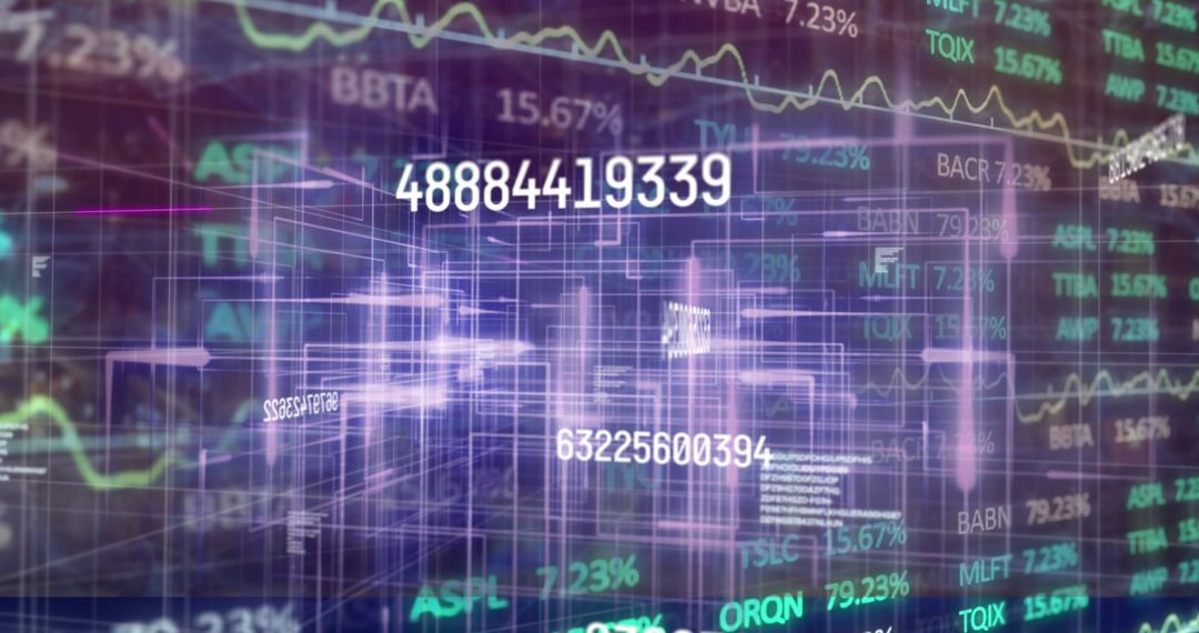 Digital Financial Data Visualization with Dynamic Numbers