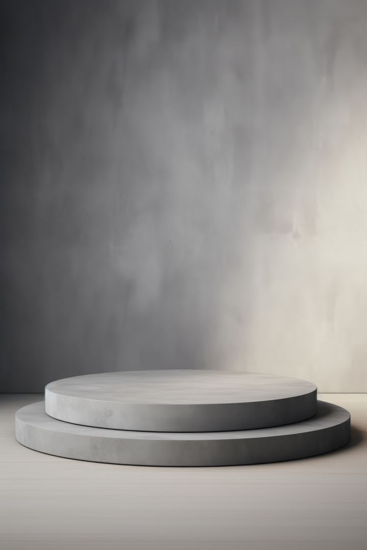 Minimalist Empty Concrete Podium with Soft Lighting - Free Images, Stock Photos and Pictures on Pikwizard.com