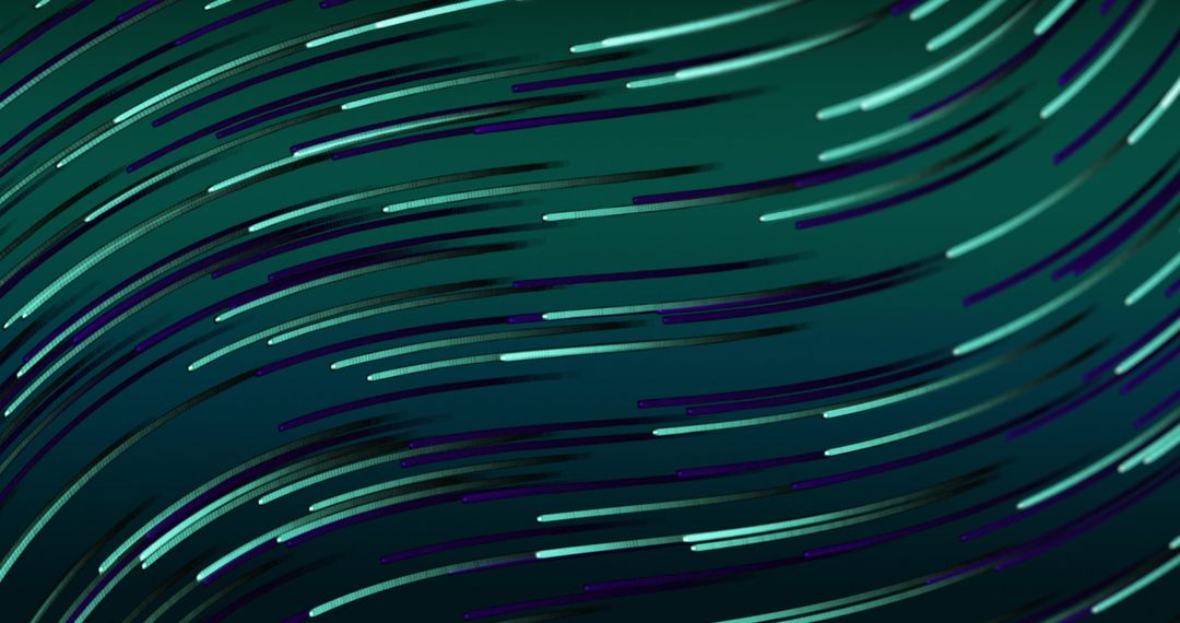 Flowing Blue Wave Pattern on Dark Green Background