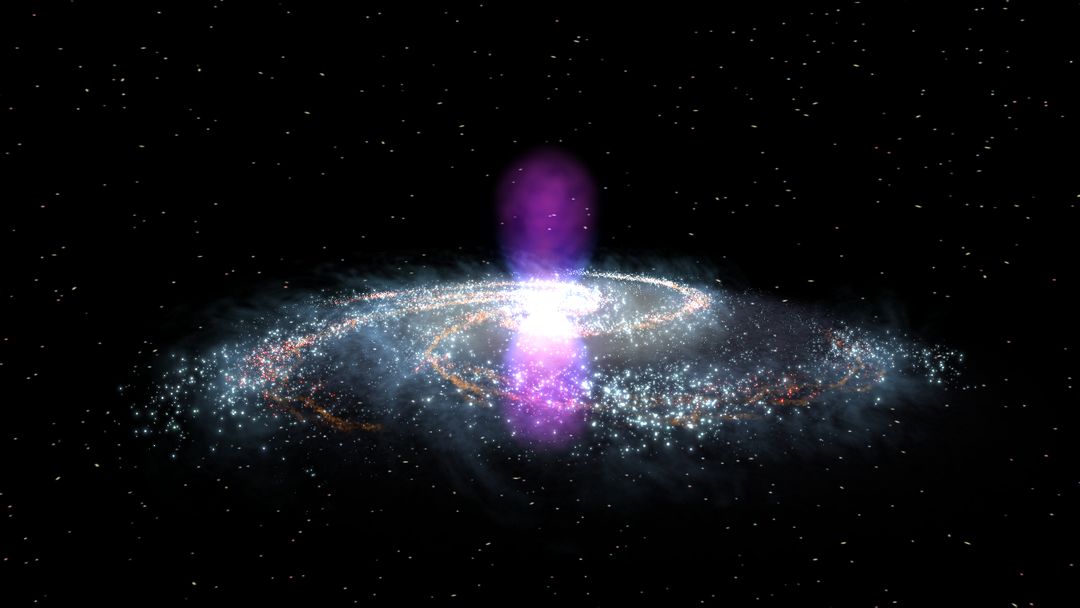 Fermi discovers giant gamma-ray bubbles in the Milky Way - Free Images, Stock Photos and Pictures on Pikwizard.com