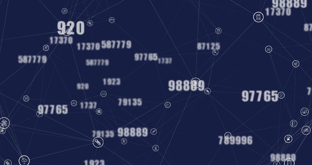Dynamic Financial Data Network Visualization with Numerical Codes - Free Images, Stock Photos and Pictures on Pikwizard.com