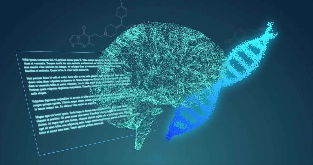 Digital Visualization of DNA and Brain Mapping Over Data