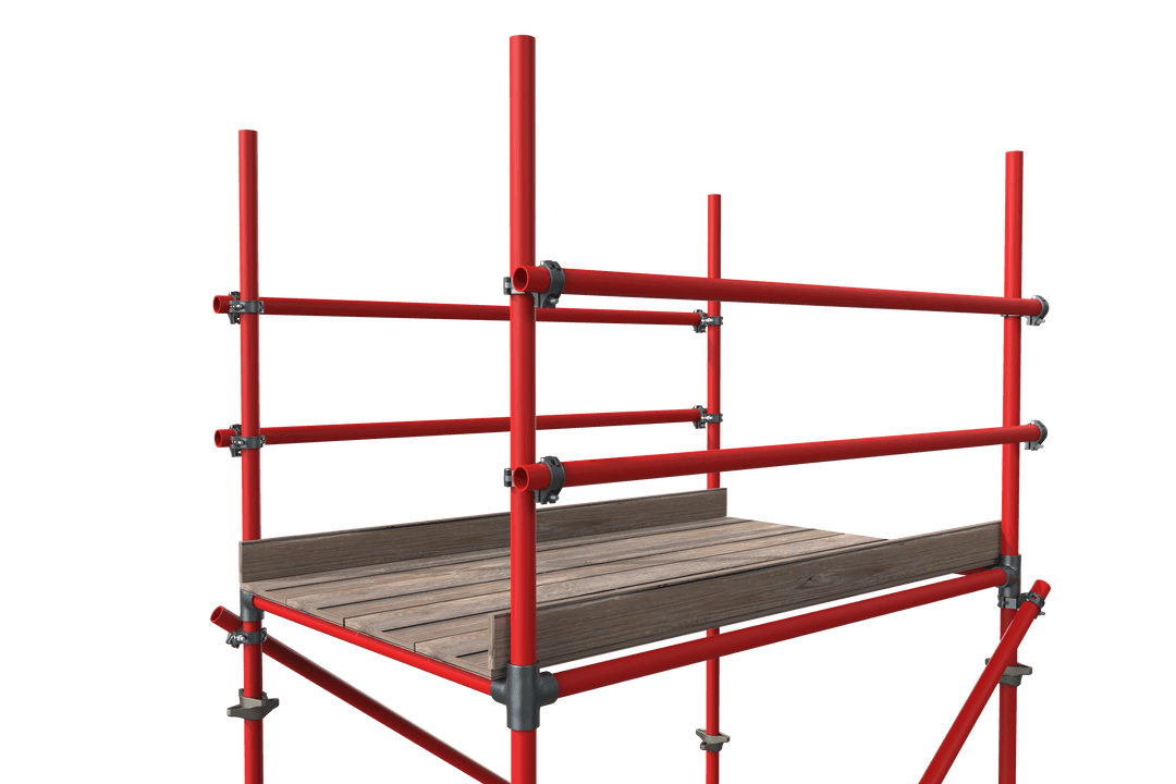 Red Construction Scaffolding on Transparent Background for Building Projects - Download Free Stock Images Pikwizard.com