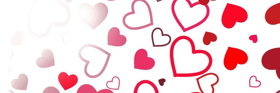 Colorful Transparent Heart Shapes Pattern for Love Themes