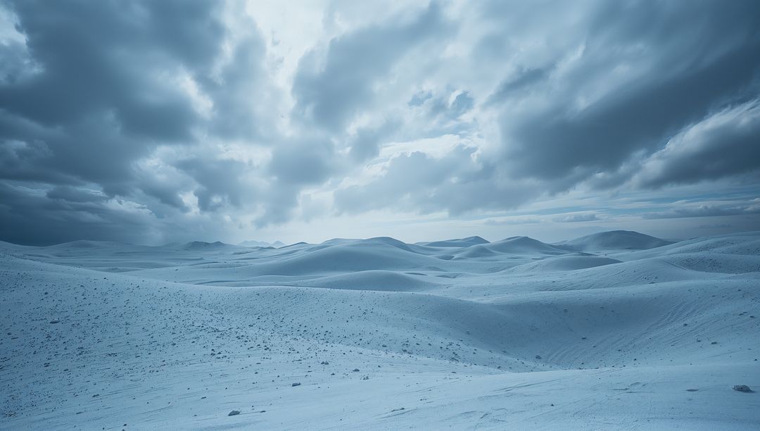 Ethereal Dunes in Overcast Monochrome