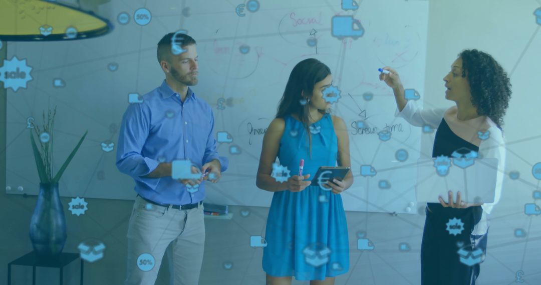 Modern Teamwork: Professionals Collaborating on Innovation Strategy