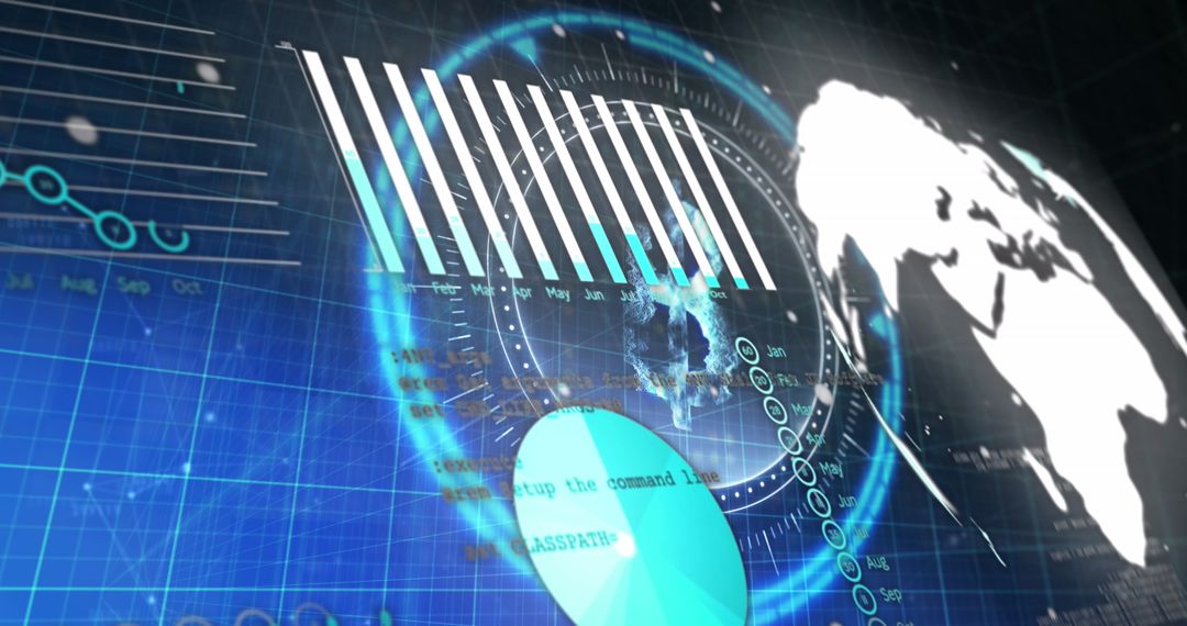 Global Data Analysis and Financial Innovation Technology Concept