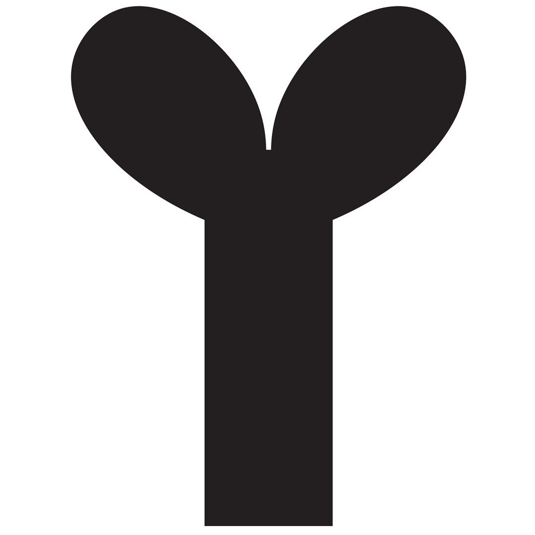 Abstract Black Organic Shape on Transparent Background