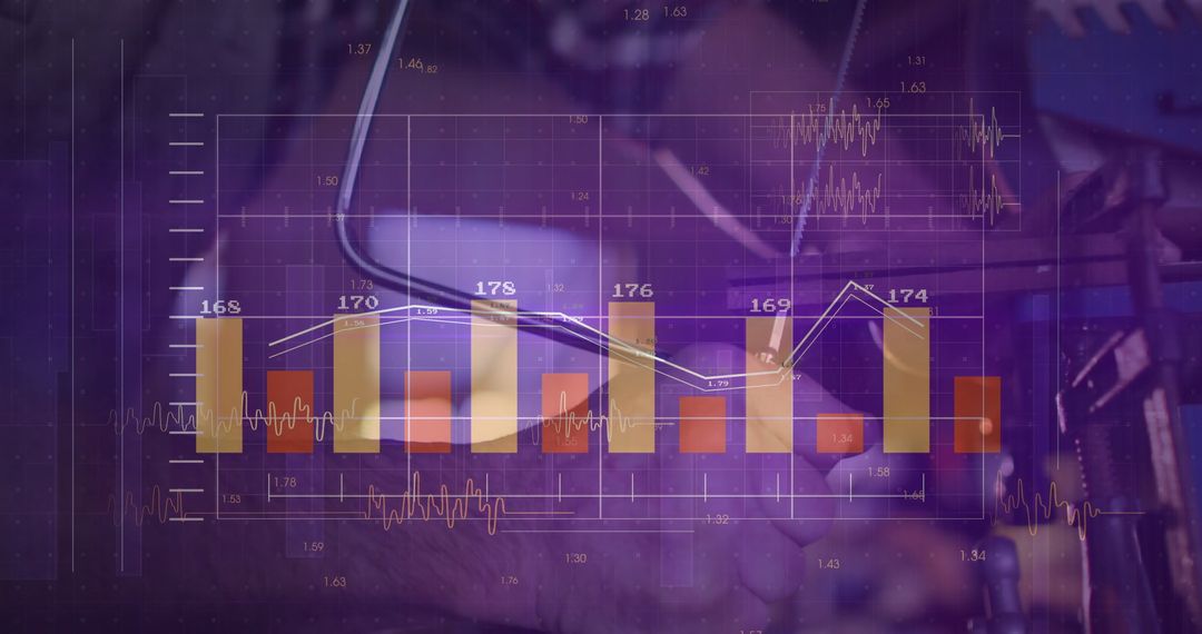 Financial Analysis with Smartphone and Chart Overlay