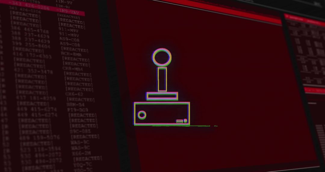 Gamepad Symbol on Data Interface Graphics Representation