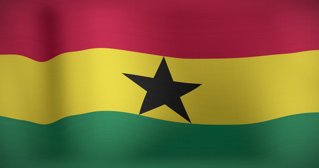 Waving Flag of Ghana