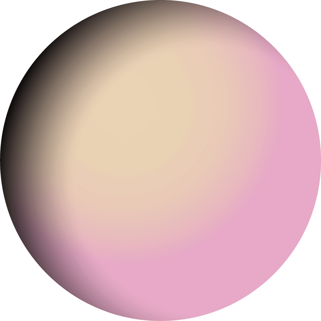 3D Pastel Gradient Sphere on Transparent Background