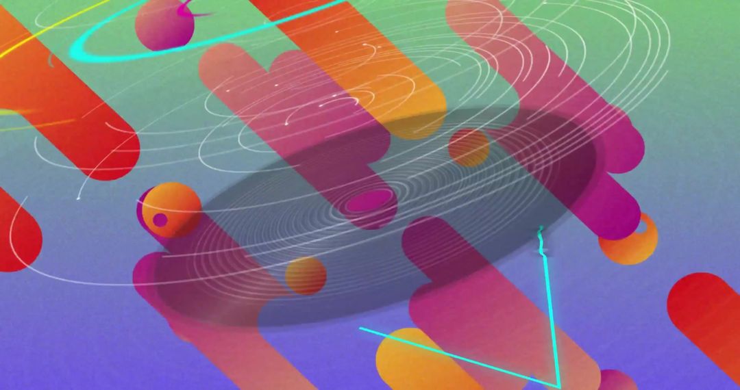 Vibrant Abstract Digital Patterns with Futuristic Design Elements