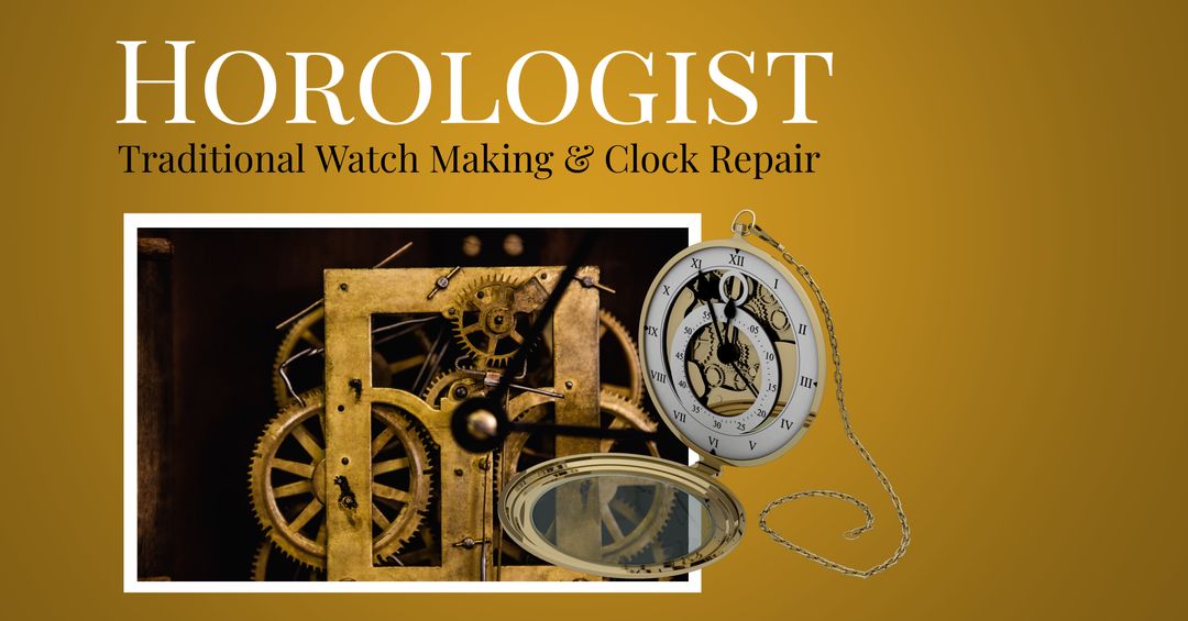 Promotional Banner for Traditional Horologist Services - Download Free Stock Templates Pikwizard.com