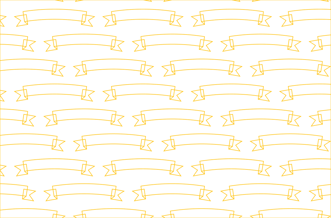 Seamless Pattern with Yellow Banners on Transparent Background