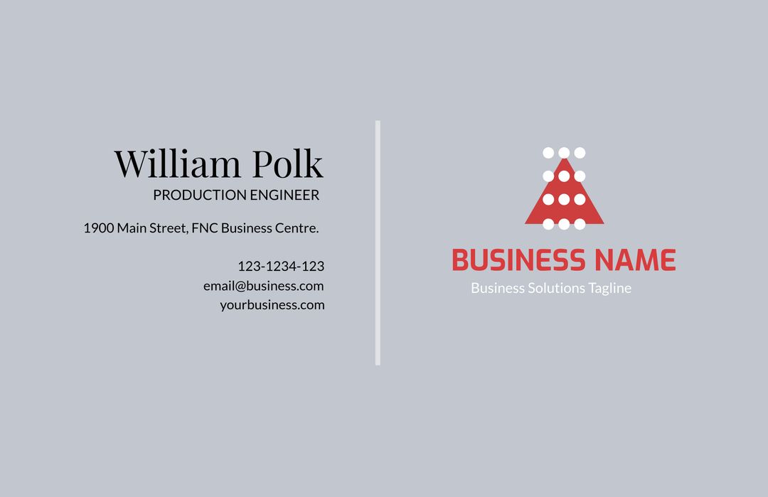 Professional Elegant Business Card with Modern Red Logo Design - Download Free Stock Templates Pikwizard.com