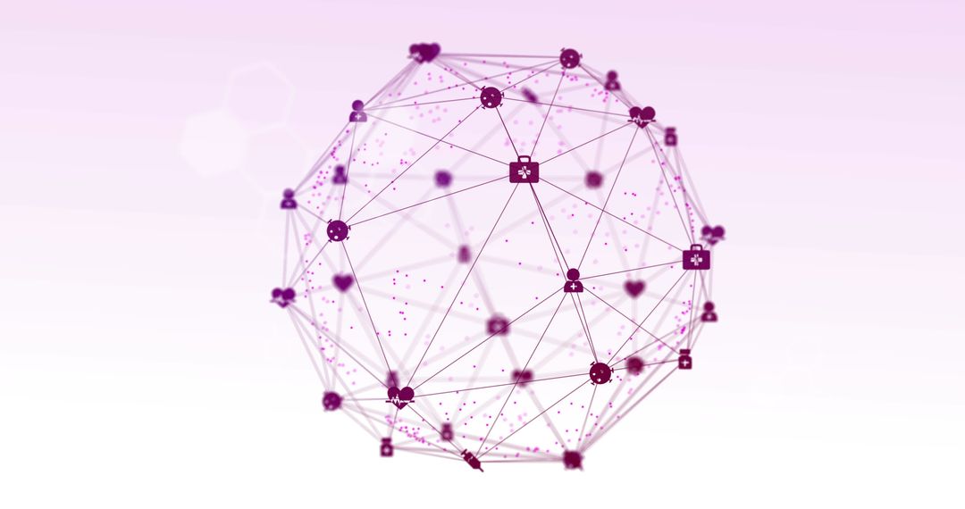 Network Concept of Global Digital Communication with Icons