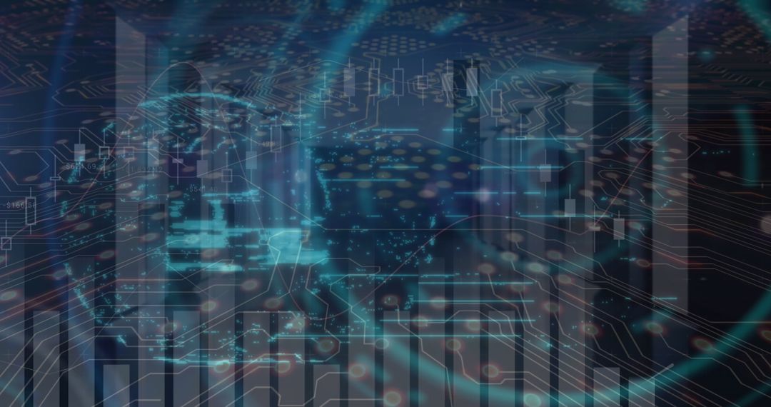 Futuristic Global Financial Data on Digital Interface Display