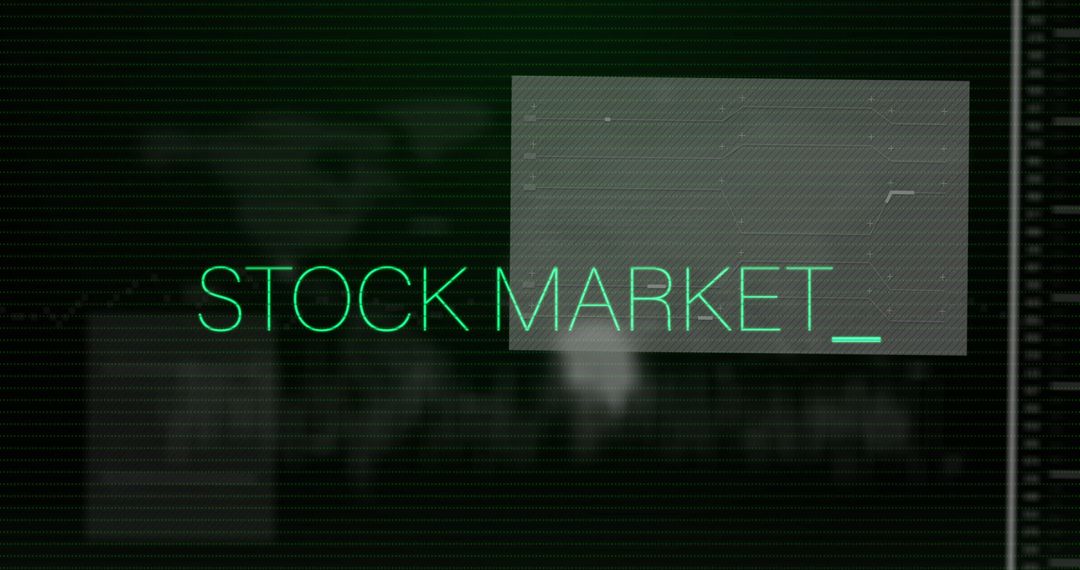 Digital Stock Market Interface With Data Overlay