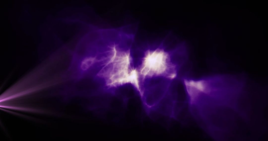 Abstract Purple Light Swirls on Black Background