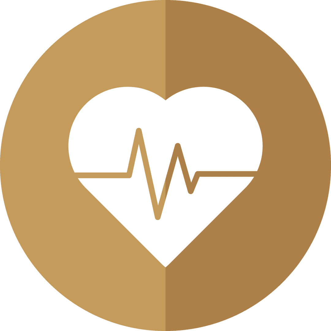 Transparent Heart Symbol with EKG Line Illustration