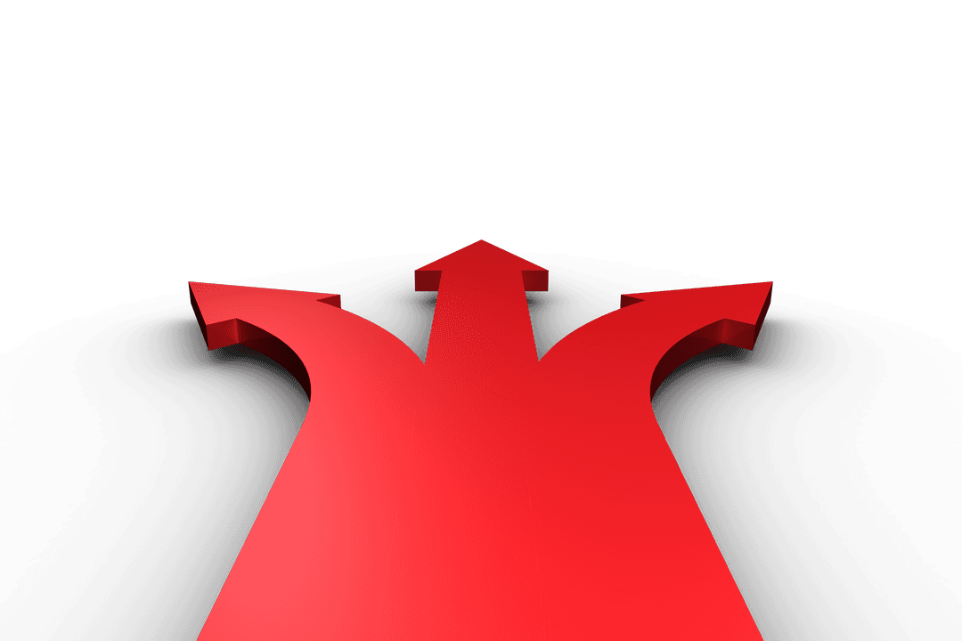 Transparent Arrows Pointing in Three Directions - Download Free Stock Images Pikwizard.com