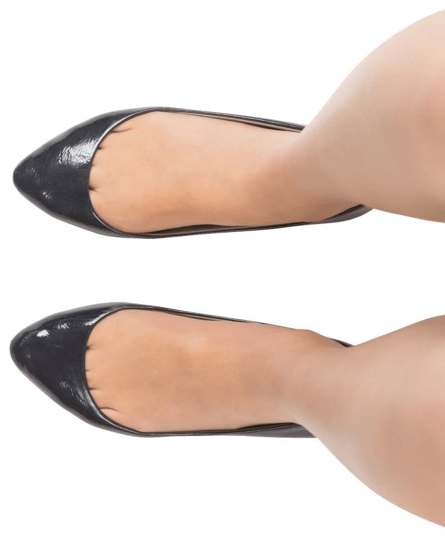 Transparent Top View Businesswoman Shoes