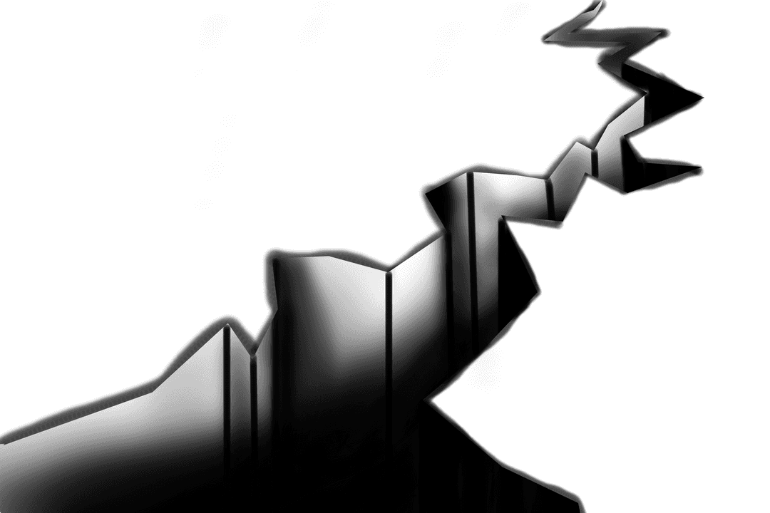 Digital Transparent Gap in Ground Illustration