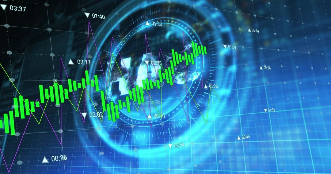 Futuristic Finance and Economy Analysis with Digital Interface