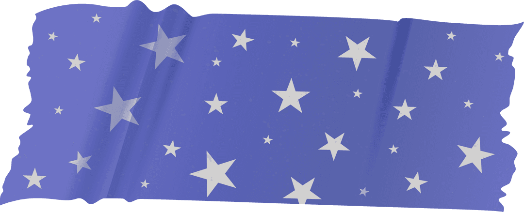 Fluttering Panel with Stars on Transparent Background