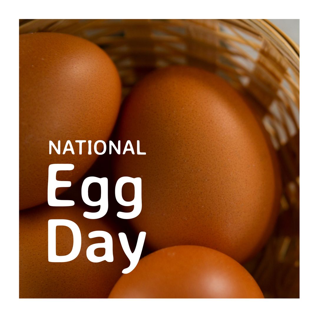 National Egg Day Celebration with Rustic Brown Eggs in Basket - Download Free Stock Templates Pikwizard.com